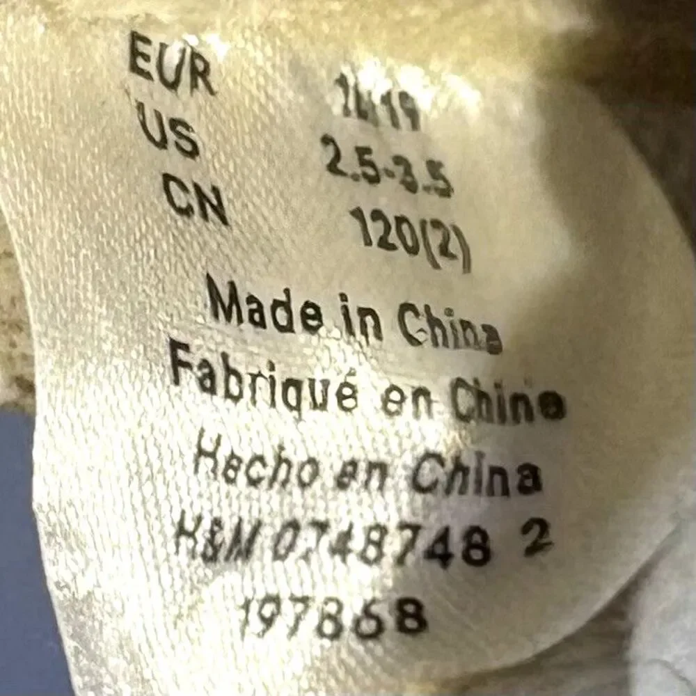 H&M Sparkly Pink and Rose Gold Baby Shoe Boots size 2.5-3.5